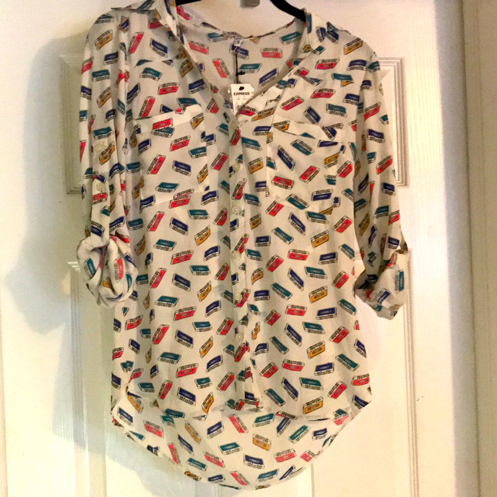 Express button down top